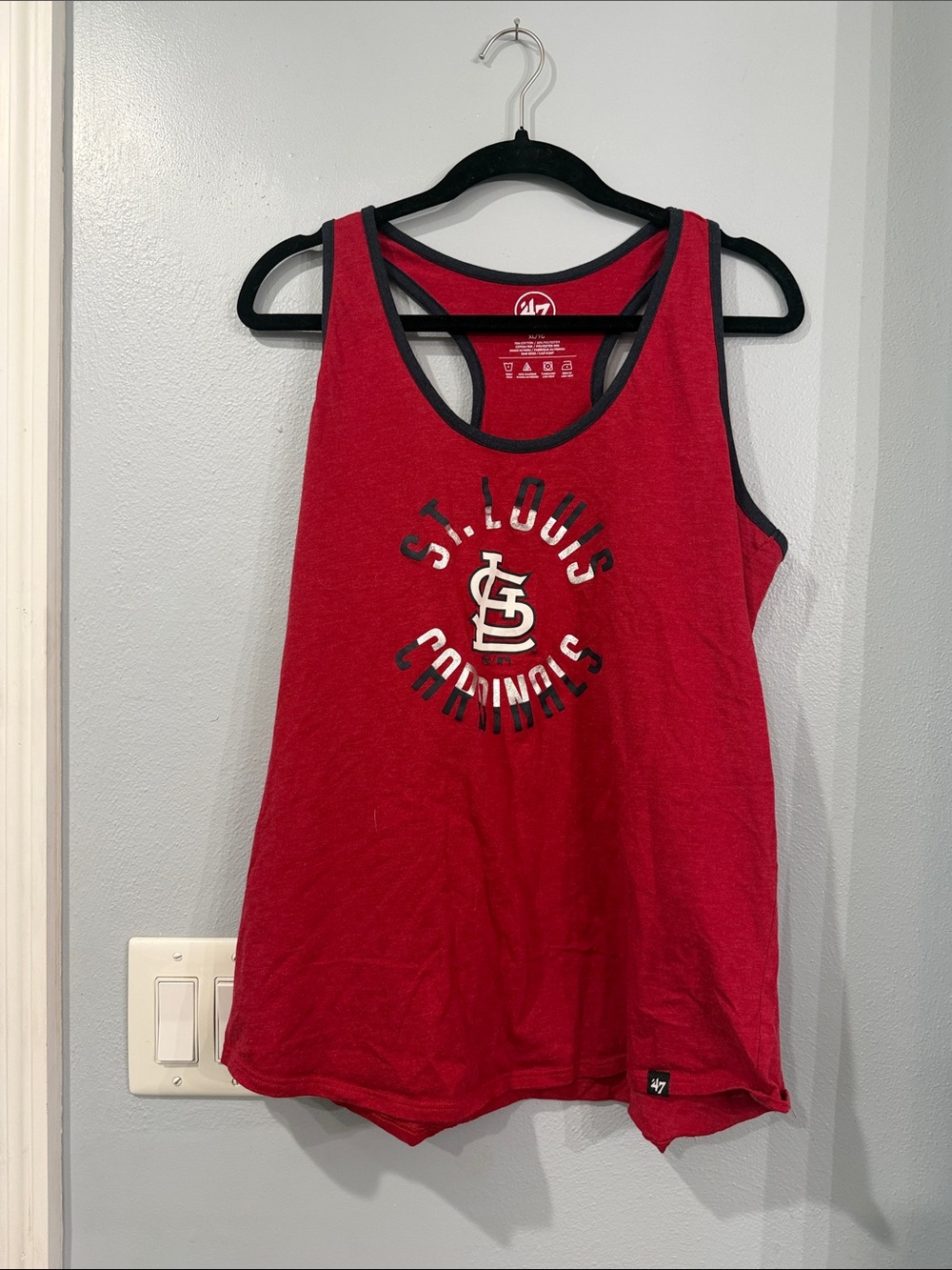 47 St. Louis Cardinals Red Tank Top with Black Trim